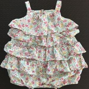 Ralph Lauren Baby Girl Ruffled Romper